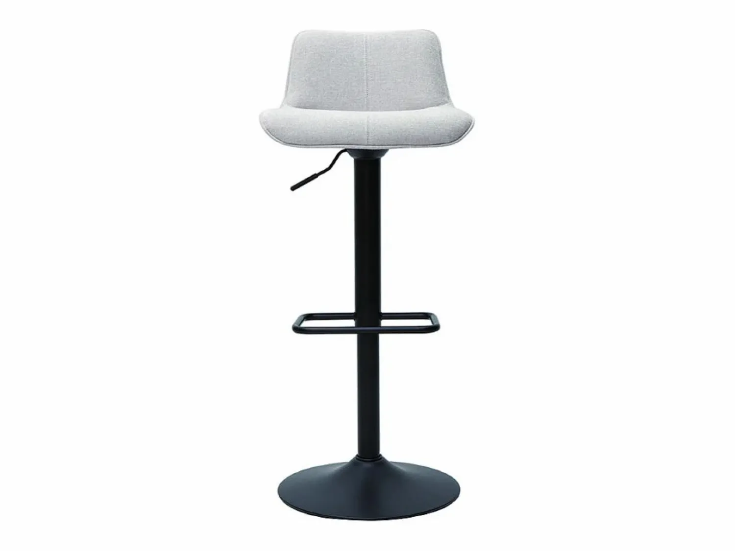 Sale Miliboo Set de 2 taburetes de cocina regulables y giratorios 360º de tejido efecto aterciopelado y metal BOOST Beige