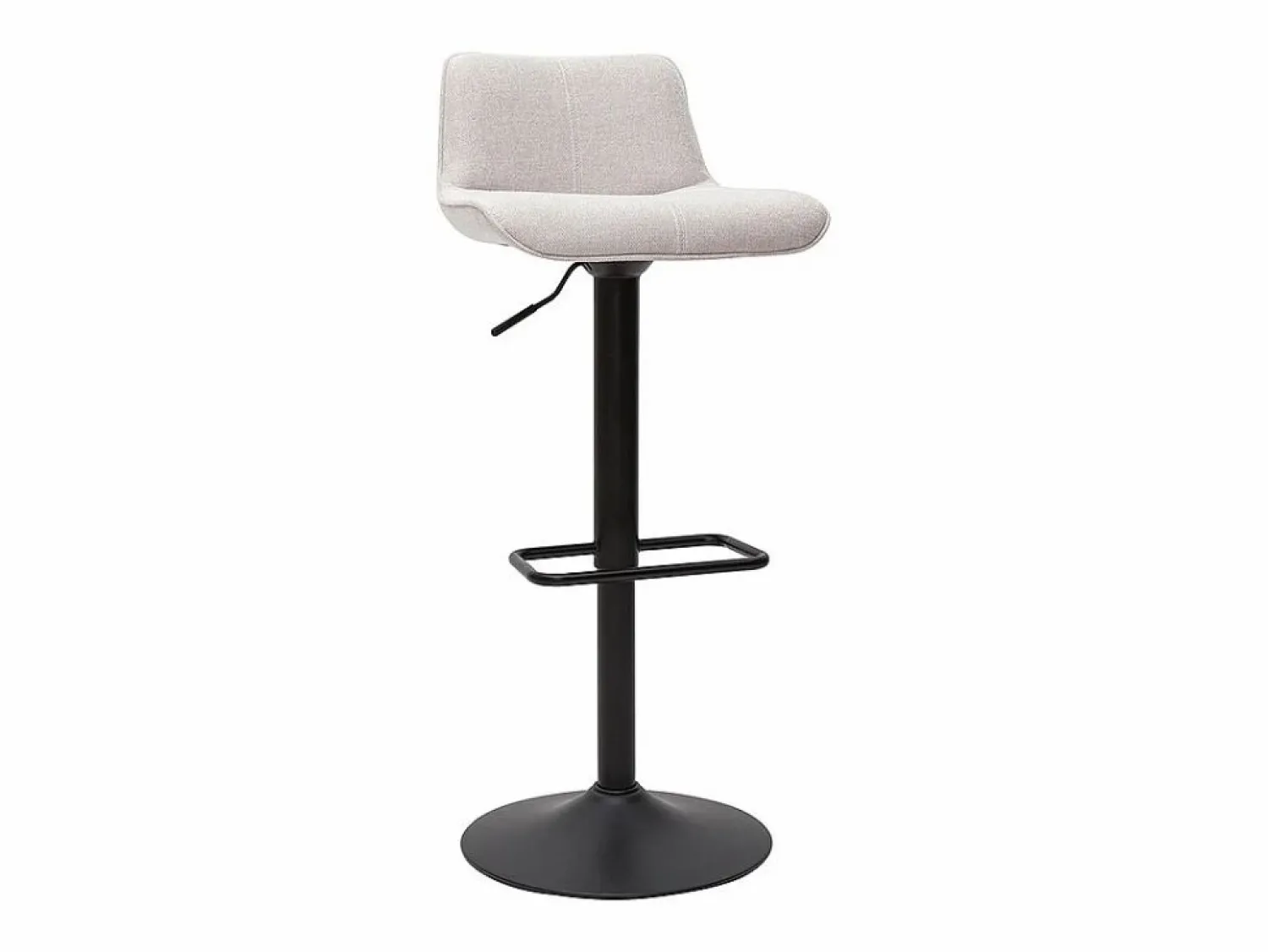 Sale Miliboo Set de 2 taburetes de cocina regulables y giratorios 360º de tejido efecto aterciopelado y metal BOOST Beige