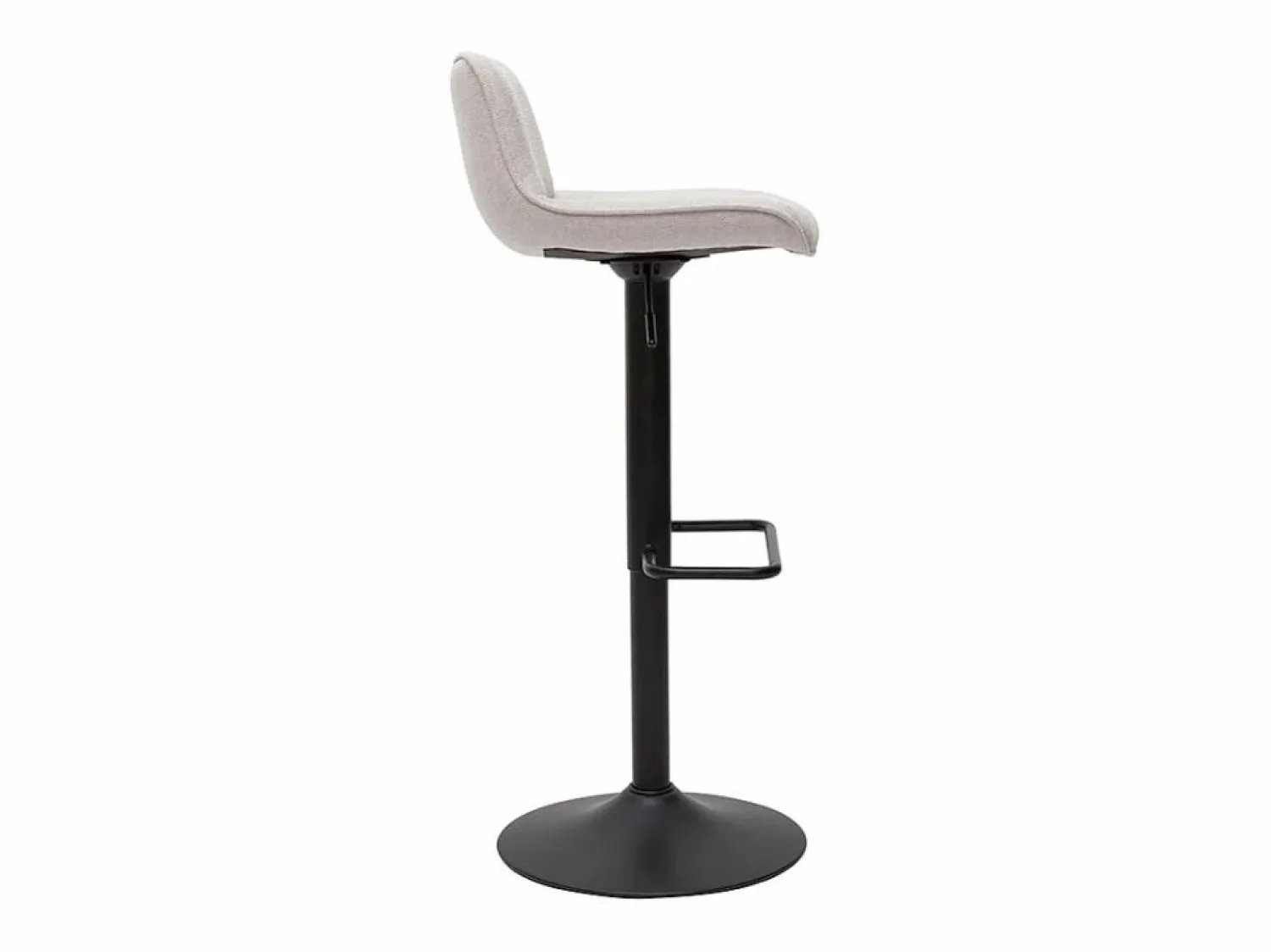 Sale Miliboo Set de 2 taburetes de cocina regulables y giratorios 360º de tejido efecto aterciopelado y metal BOOST Beige