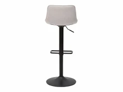 Sale Miliboo Set de 2 taburetes de cocina regulables y giratorios 360º de tejido efecto aterciopelado y metal BOOST Beige