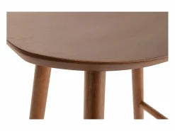 Miliboo Set de 2 taburetes de cocina de nogal 65 cm DEMORY Marru00f3n