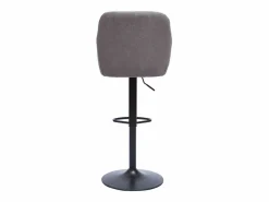 Miliboo Set de 2 taburetes de cocina ajustables efecto terciopelo AMIKA