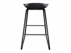 Clearance Rendez-Vous Déco Set de 2 taburetes para isla de cocina de plástico 65,5 cm - Yoshi Negro