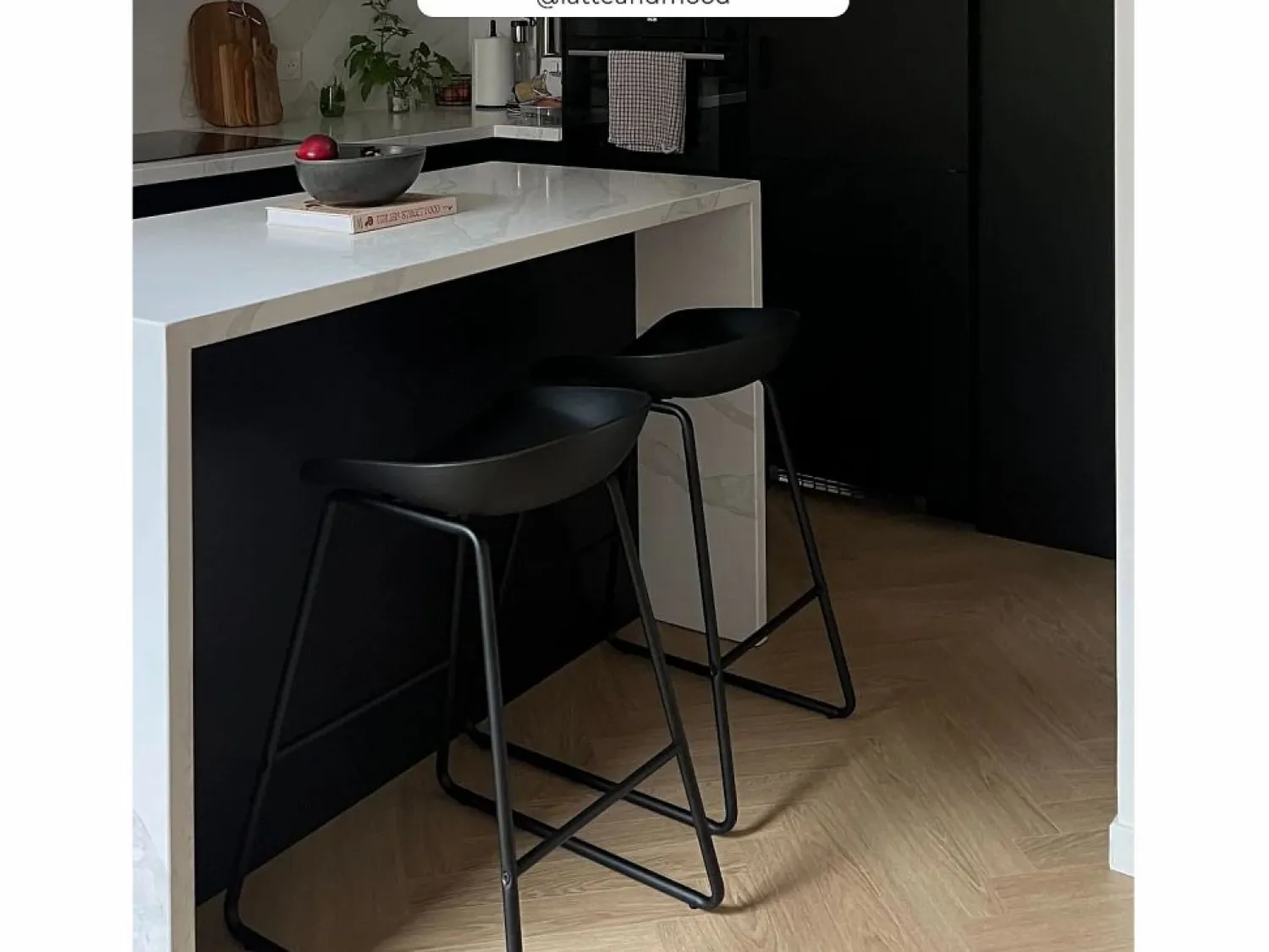 Clearance Rendez-Vous Déco Set de 2 taburetes para isla de cocina de plástico 65,5 cm - Yoshi Negro