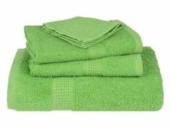 Discount vidaxl Set de 12 toallas Ariel 360 gramos algodón Verde