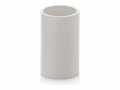 Set de accesorios de baño en resina gris y bambú Gaeta - Accesorios De Wc