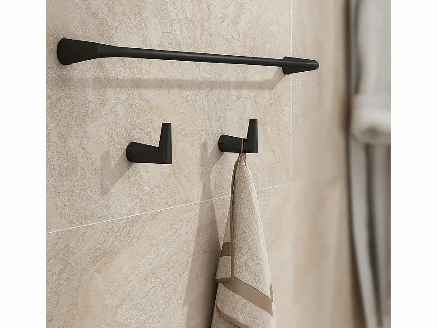 Discount Vicco Set de accesorios de baño 16x6.9x8.8 tauri Negro