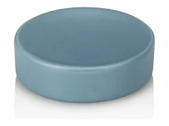 Set de accesorios de baño 4 piezas en cerámica mate azul Skylar