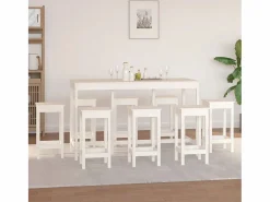 vidaxl Set de bar 9 piezas madera maciza de pino