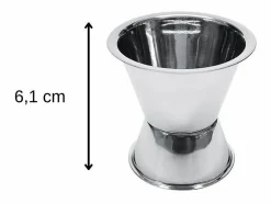 Fackelmann Set de cóctel inox 750 ml con dosificador doble cara 2/4 cl y 3 cucharas-pajitas de 18 cm