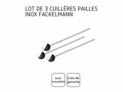 Fackelmann Set de cóctel inox 750 ml con dosificador doble cara 2/4 cl y 3 cucharas-pajitas de 18 cm