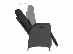Hot Clicnbuy Set de comedor de jardín 7 piezas y cojines ratán sintético Negro