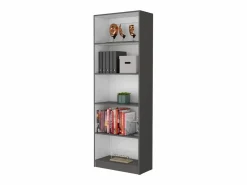 Best Set de estanteria de oficina home de 3 piezas en melamina con estantes y 2 puertas , 180.6 cm X 188.4 cm X 29.9 cm , Librería