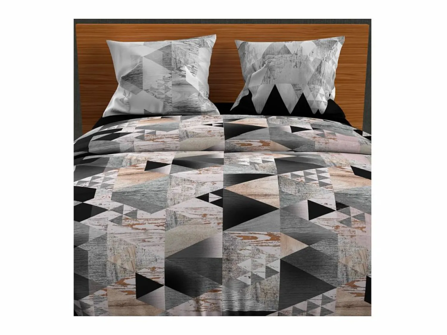 Soleil d'ocre Set de fundas nórdicas 240X220 cm ANTRACITA NÓRDICA, 100% algodón