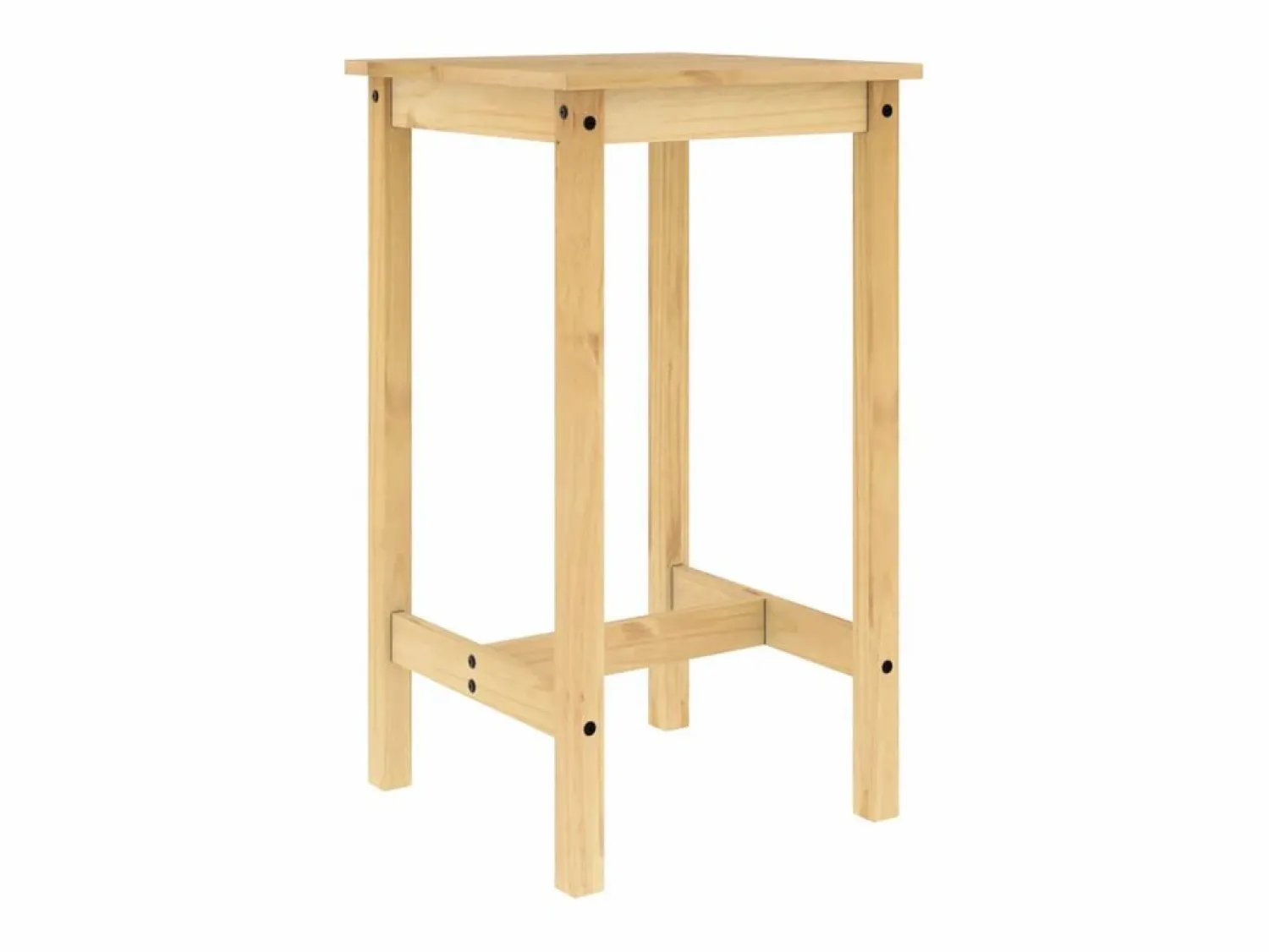 vidaxl Set de mesa alta y taburetes de bar 3 pzas madera maciza pino