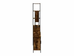 Online Set de muebles baño 4 pzas madera contrachapada roble ahumado Estantería Sobre Inodoro