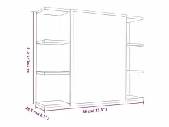 Best vidaxl Set de muebles baño 3 pzas madera contrachapada roble ahumado Marru00f3n