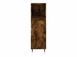 Discount Set de muebles baño 3 pzas madera contrachapada roble ahumado Estantería Sobre Inodoro