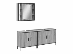 vidaxl Set de muebles de baño 3 pzas madera contrachapada sonoma