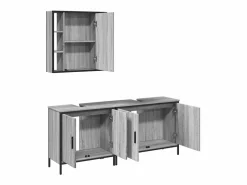 vidaxl Set de muebles de baño 3 pzas madera contrachapada sonoma