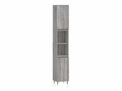 vidaxl Set de muebles de baño 3 pzas madera contrachapada sonoma Gris