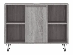 Sale vidaxl Set de muebles de baño 3 pzas madera contrachapada sonoma Gris