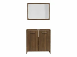 Set de muebles de baño madera contrachapada marrón roble ES730665