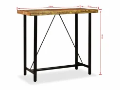 vidaxl Set de muebles de bar 5 piezas madera maciza reciclada Color natural claro