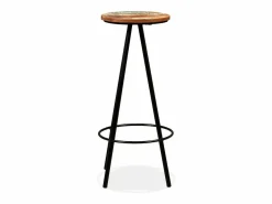 vidaxl Set de muebles de bar 5 piezas madera maciza reciclada Color natural claro