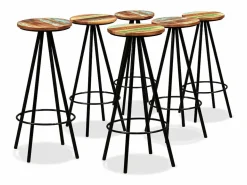 vidaxl Set de muebles de bar 7 piezas madera de acacia y reciclada