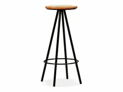 Best vidaxl Set de muebles de bar 7 piezas madera reciclada Color natural claro