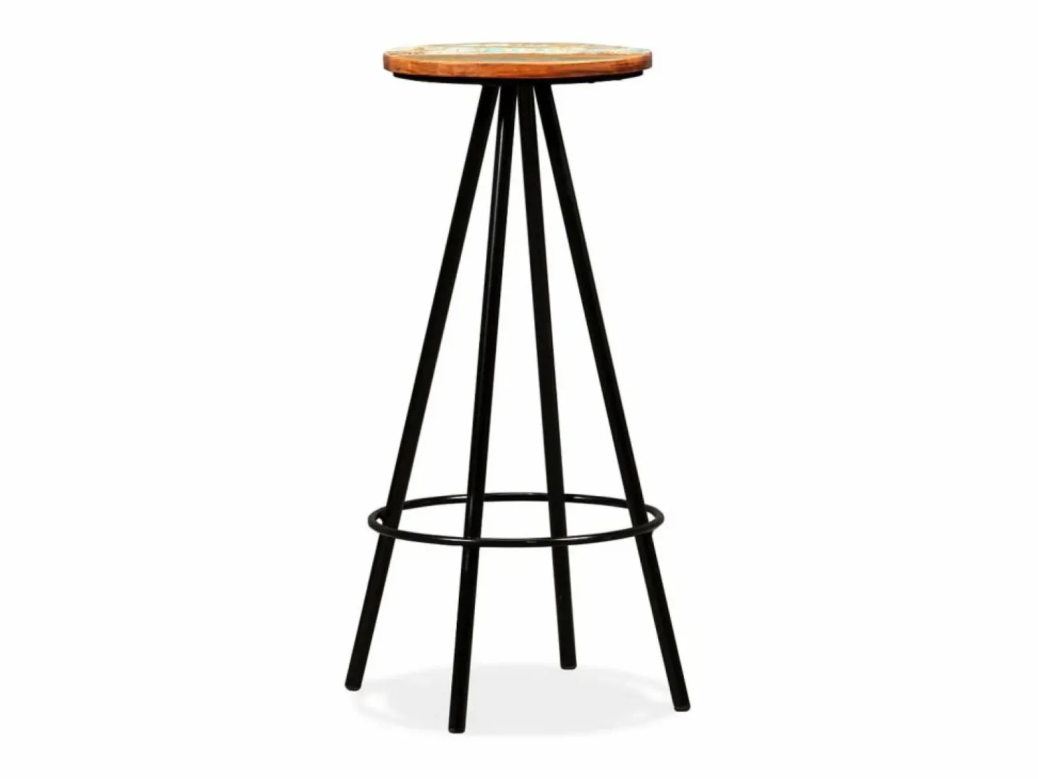 Best vidaxl Set de muebles de bar 7 piezas madera reciclada Color natural claro