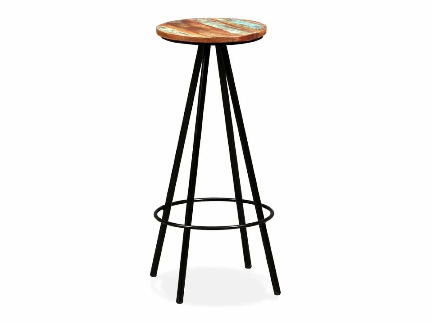 Best vidaxl Set de muebles de bar 7 piezas madera reciclada Color natural claro