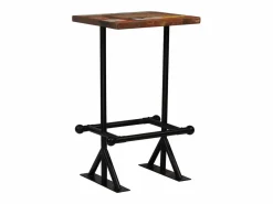 vidaxl Set de muebles de bar 3 pzas madera maciza reciclada