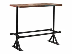 Best vidaxl Set de muebles de bar 5 pzas madera maciza reciclada Multicolor