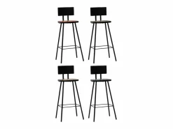 Best vidaxl Set de muebles de bar 5 pzas madera maciza reciclada Multicolor