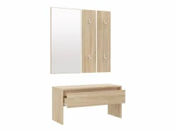 Clearance vidaxl Set de muebles de recibidor madera contrachapada roble Sonoma Color natural claro
