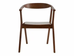 Miliboo Set de 2 sillas nórdicas de madera oscura BAHIA