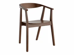 Miliboo Set de 2 sillas nórdicas de madera oscura BAHIA