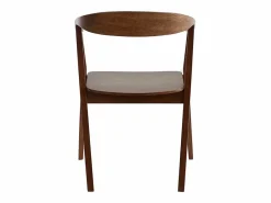 Miliboo Set de 2 sillas nórdicas de madera oscura BAHIA