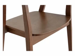 Miliboo Set de 2 sillas nórdicas de madera oscura BAHIA