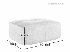 Clearance DripeX Set de Sofá Modular de Pana Acanalada: Pouf - 92.5x75x44cm - Verde