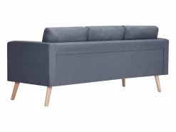 Clearance vidaxl Set de sofás de 2 y 3 plazas de tela oscuro Gris