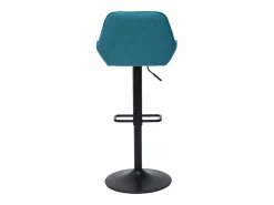 Discount Miliboo Set de 2 taburetes de cocina ajustables de diseño de tejido petróleo RONNIE Azul