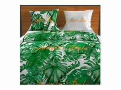 Best Soleil d'ocre Set funda nórdica de algodón 57 hilos/cm2 260x240 cm NOUMEA y Blanco Verde
