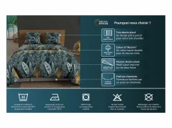 Clearance Set funda nórdica de algodón 57 hilos 260x240 cm FABIO Ropa De Cama|Juego De Sábanas