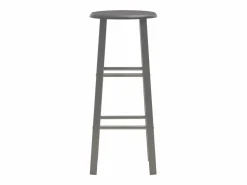 vidaxl Set mesa y sillas altas de cocina 3 pzas madera acero antracita