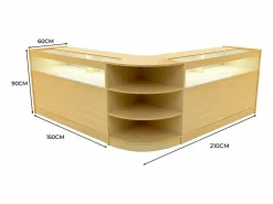 Monstershop Set Mostradores Comerciales con Luz LED