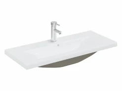 vidaxl Set muebles de baño 5 piezas madera ingeniería hormigón