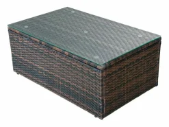Clearance vidaxl Set muebles de jardín 4 piezas y cojines ratán sintético marrón Marru00f3n